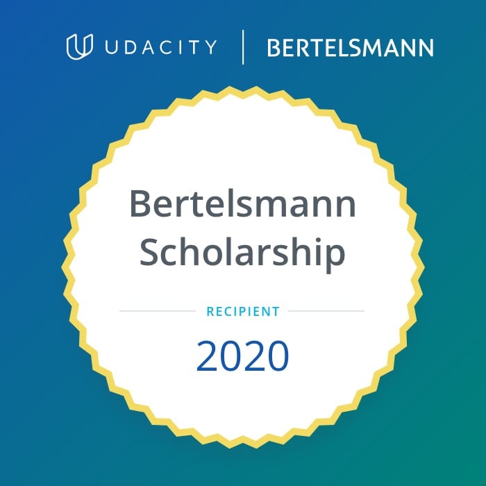 Bertelsmann IT Scholarship Recipient for 2020