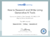 2023-05-05–LinkedinLearning–How-to-Research-and-Write-Using-Generative-AI-Tools