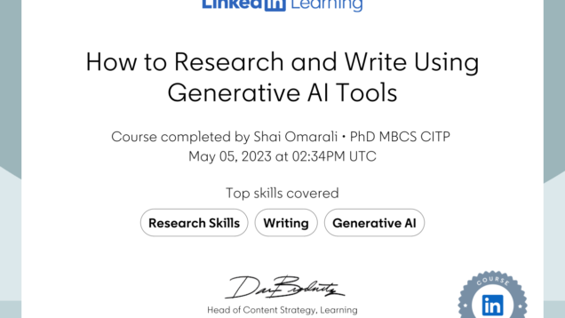 2023-05-05–LinkedinLearning–How-to-Research-and-Write-Using-Generative-AI-Tools