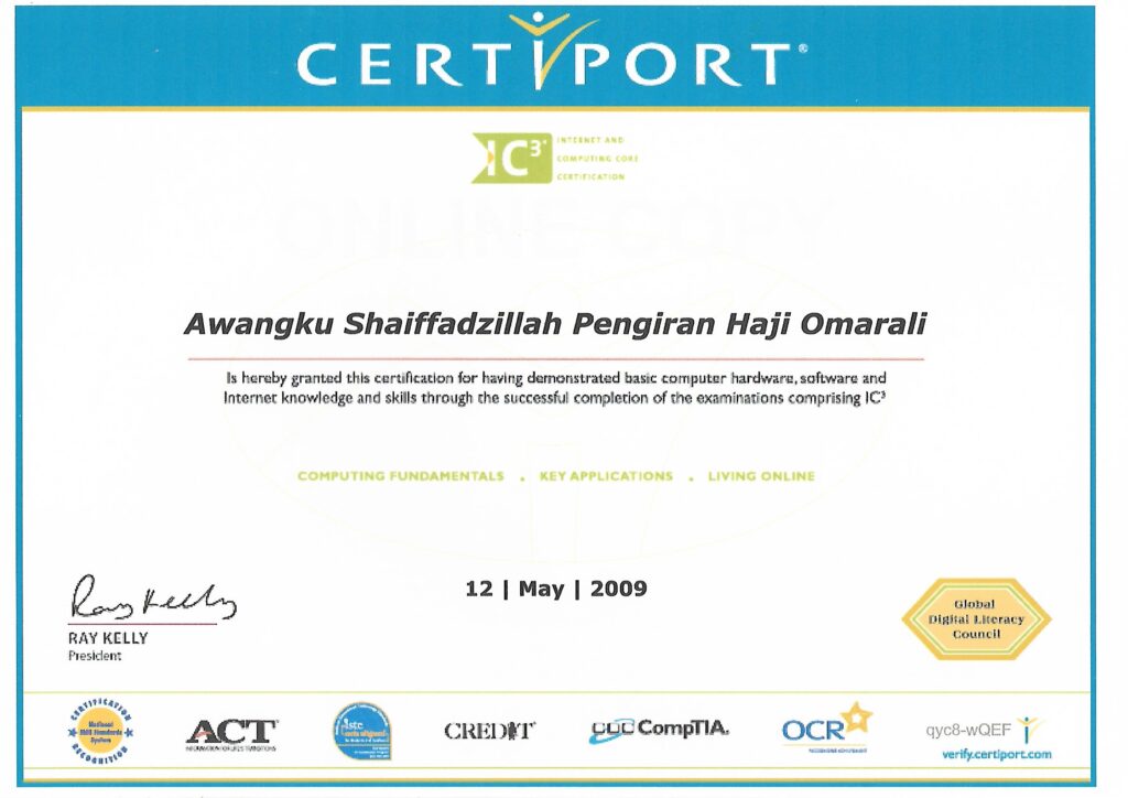 Internet Core Competency Certification (IC3)