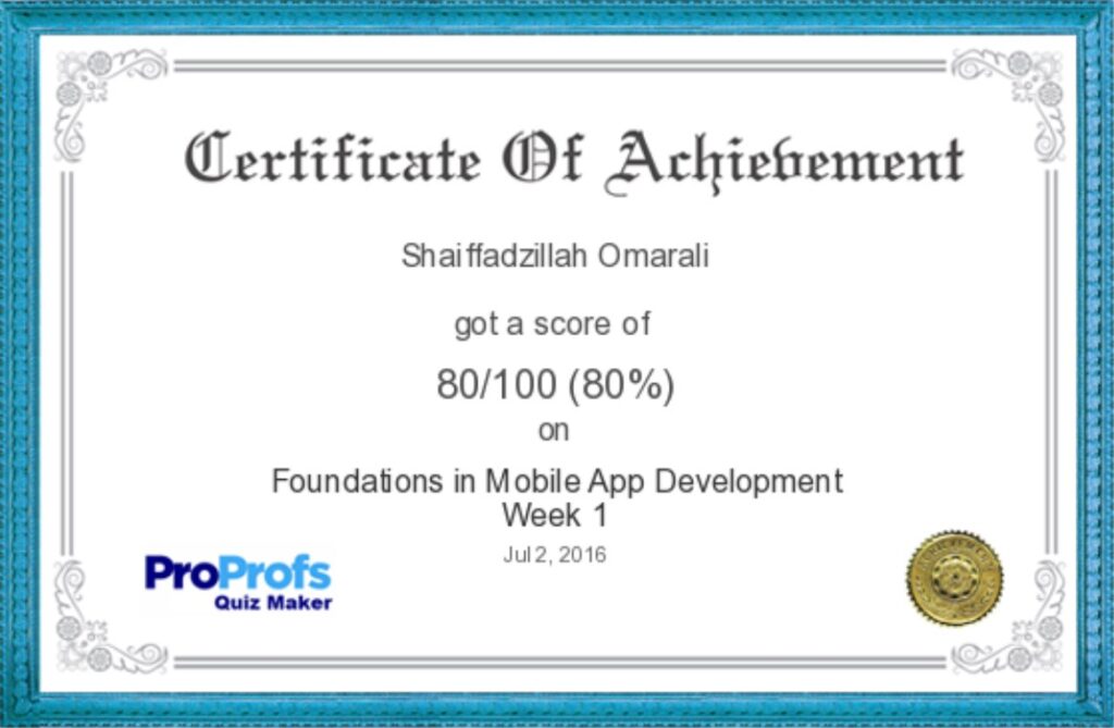 Foundations in Mobile App Development