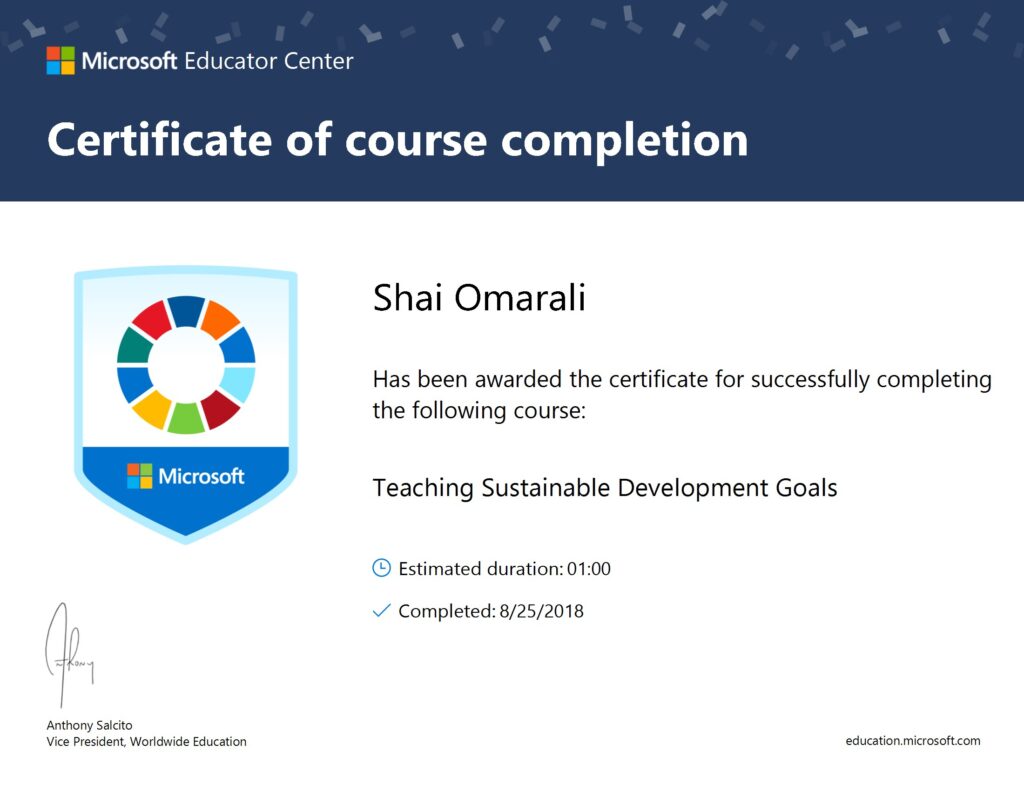 Teaching Sustainable Development Goals