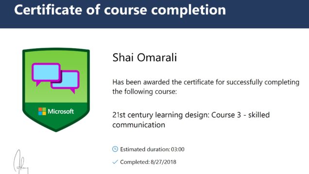 2018-08-27–Microsoft–21st-Century-Learning-Design-COurse-3-Skilled-Communication conv 1