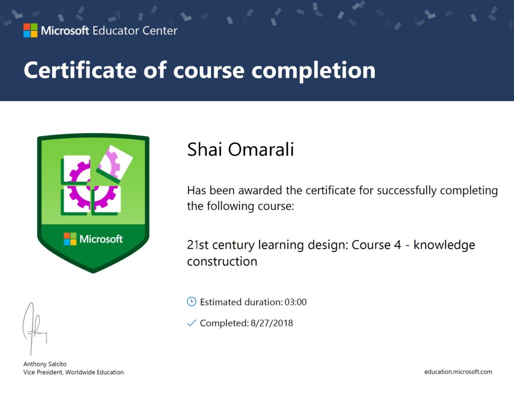 21st Century Learning Design - Knowledge Construction