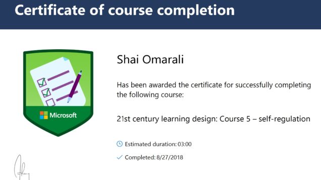 2018-08-27–Microsoft–21st-Century-Learning-Design-Course-5-Self-Regulation conv 1