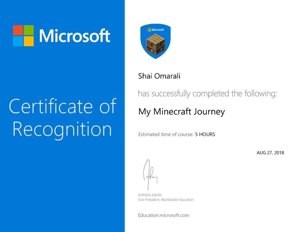 My Minecraft Journey