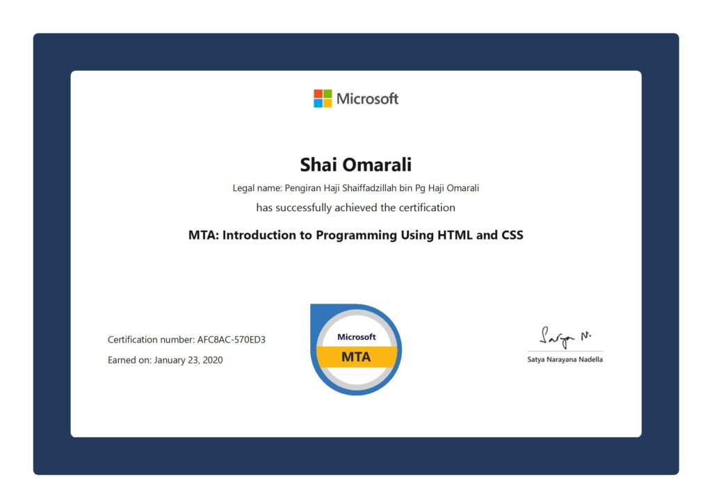 Microsoft Technology Associate - Introduction to Programming using HTML and CSS