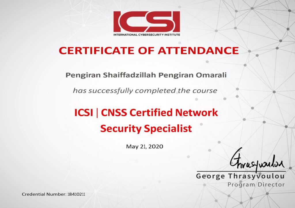 CNSS Certified Network Security Specialist