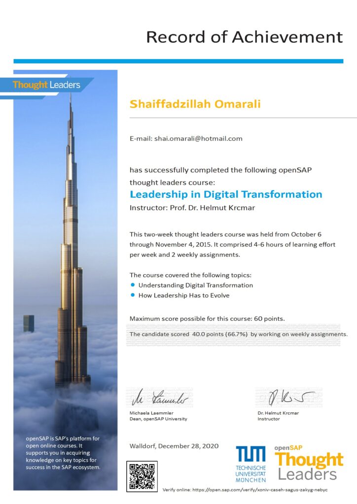Leadership in Digital Transformation
