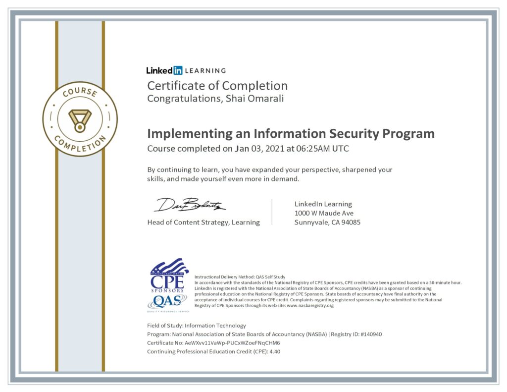 Implementing an Information Security Program