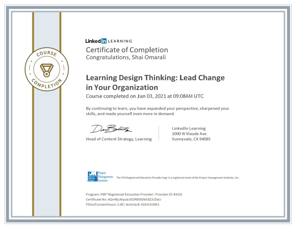 Learning Design Thinking - Lead Change in your Organisation
