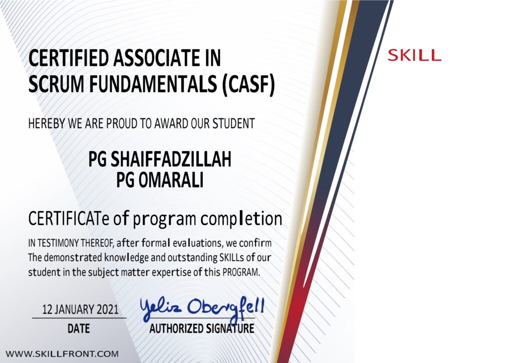 Certified Associate in Scrum Fundamentals (CASF)