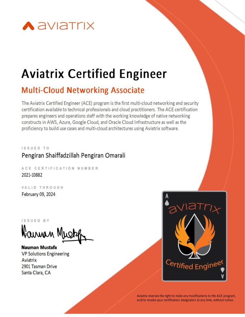 Aviatrix Certified Engineer - Multi-Cloud Networking Associate