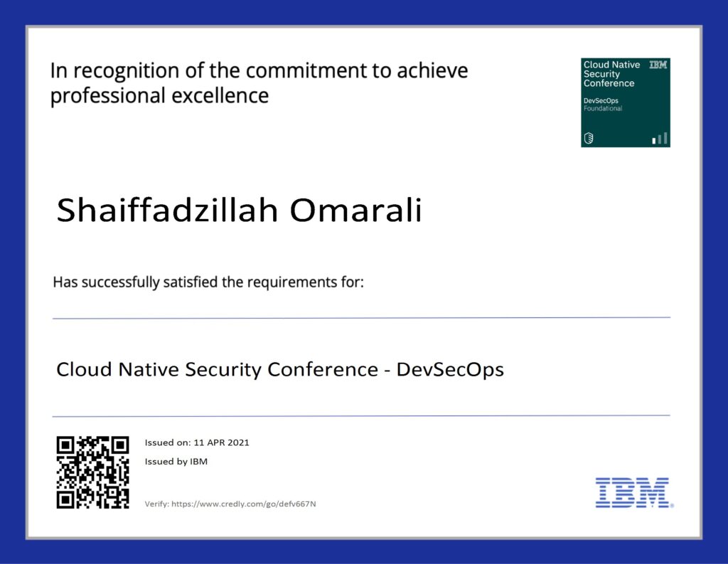 IBM Cloud Native Security Conference - DevSecOps