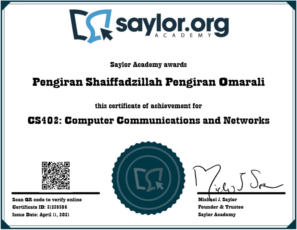 CS402 Computer Communications and Networks