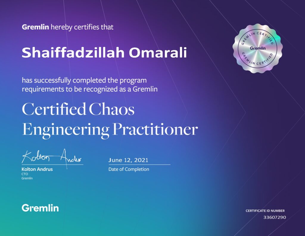 Gremlin Certified Chaos Engineering Practitioner