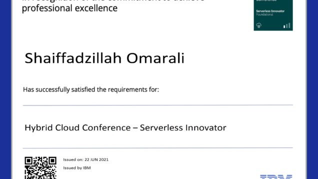 2021-06-22–IBM–Hybrid-Cloud-Conference-Serverless-Innovator conv 1