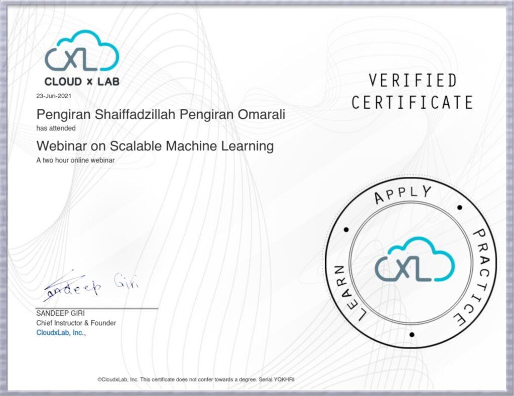 Webinar on Scalable Machine