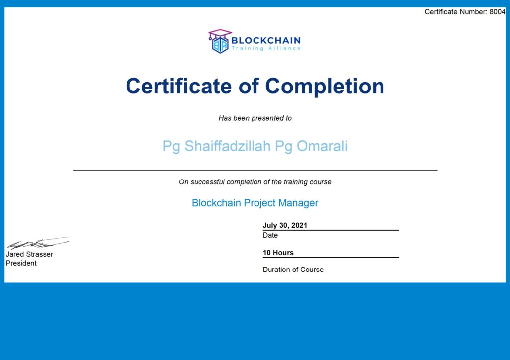 Certified Blockchain Project Manager