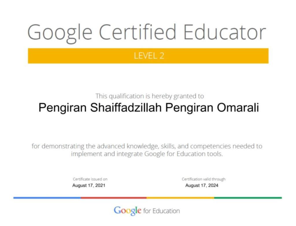 Google Certified Educator : Level 2