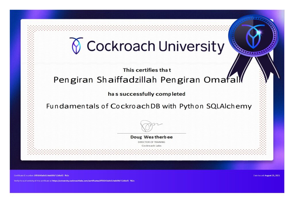Cockroach DB with Python SQL