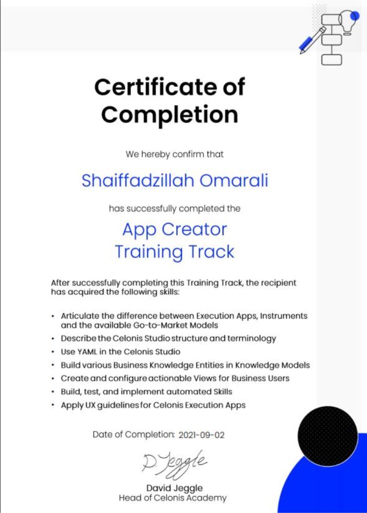 Celonis - App Creator Training Track