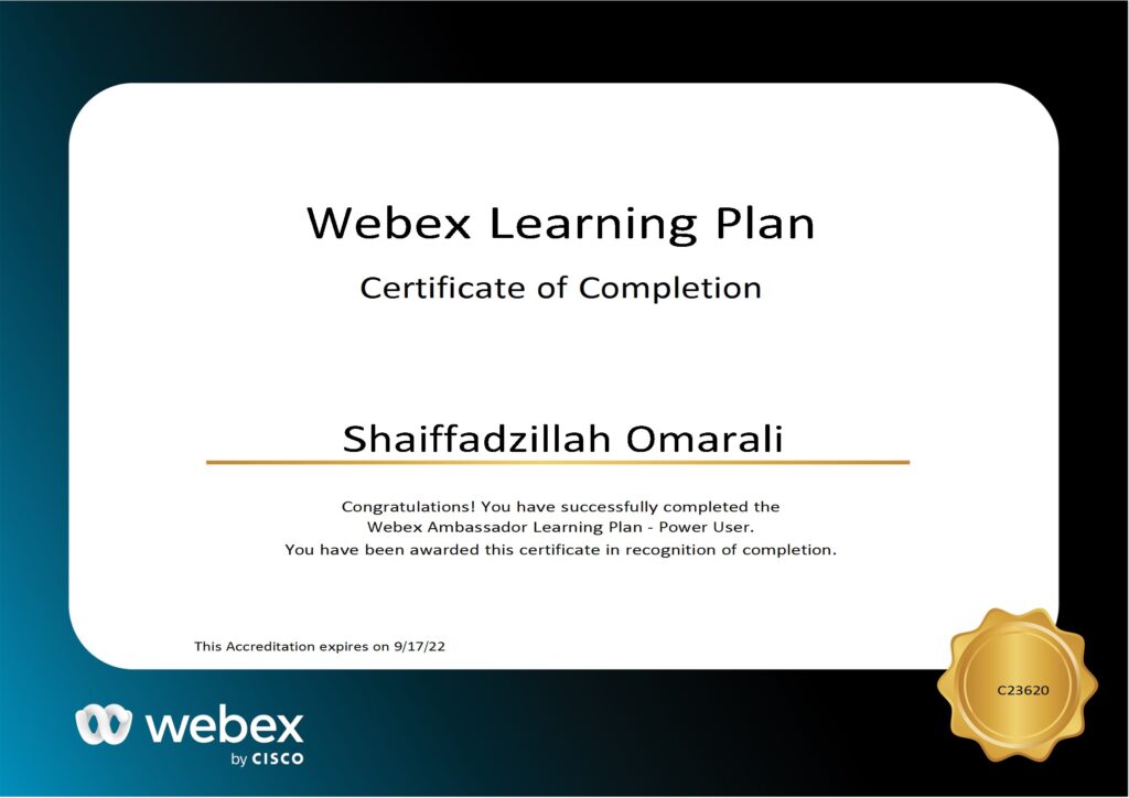 Webex Ambassador - Learning Plan Power User