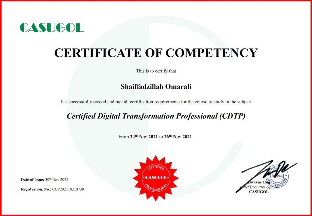 Certified Digital Transformation Expert (CDTE)