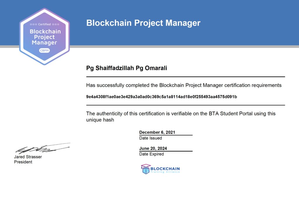 Certified Blockchain Project Manager (CBPM)