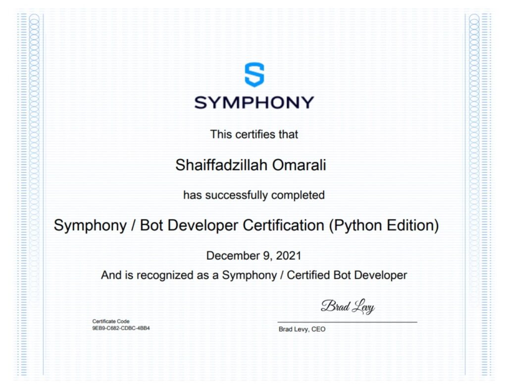Bot Developer Certification - Python Edition