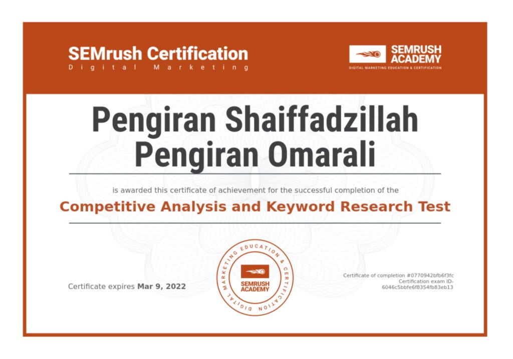 Competitive Analysis and Keyword Research Test
