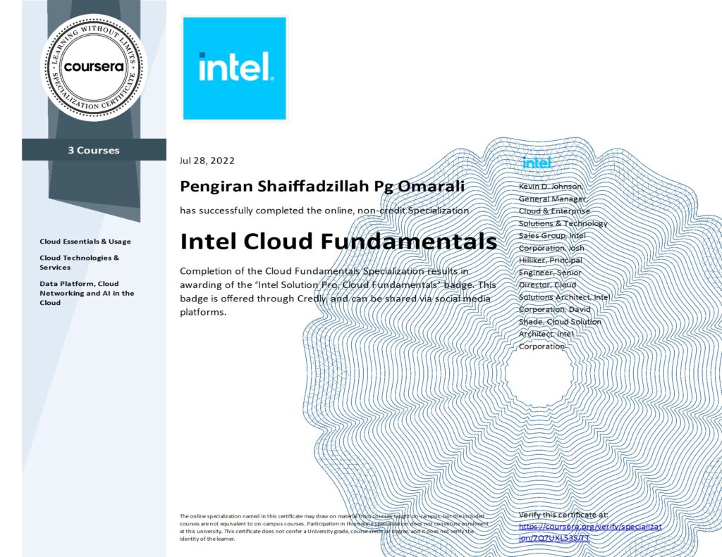 Intel Cloud Fundamentals