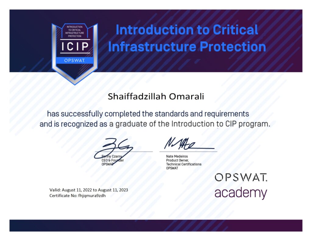 Critical Infrastructure Protection