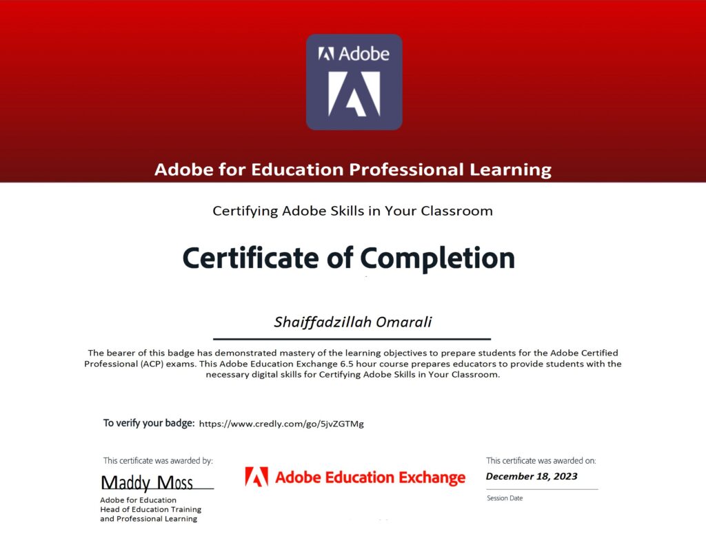 Certifying Adobe Skills in your Classroom
