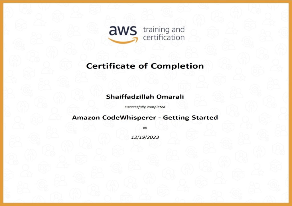 Amazon CodeWhisperer - Getting Started