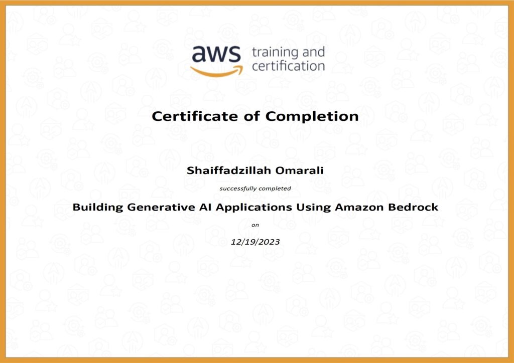 Building Generative AI Applications using Amazon Bedrock