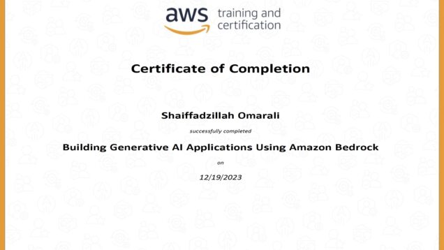 2023-12-19–Amazon–Building-Generative-AI-Applications-using-Amazon-Bedrock conv 1