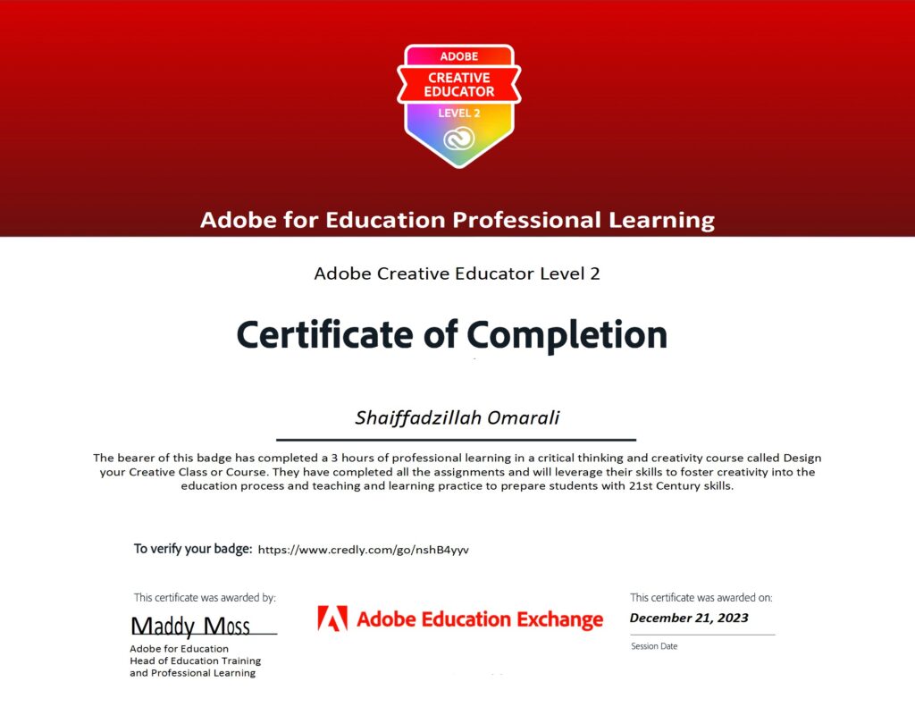 Adobe Certified Educator - Level 2