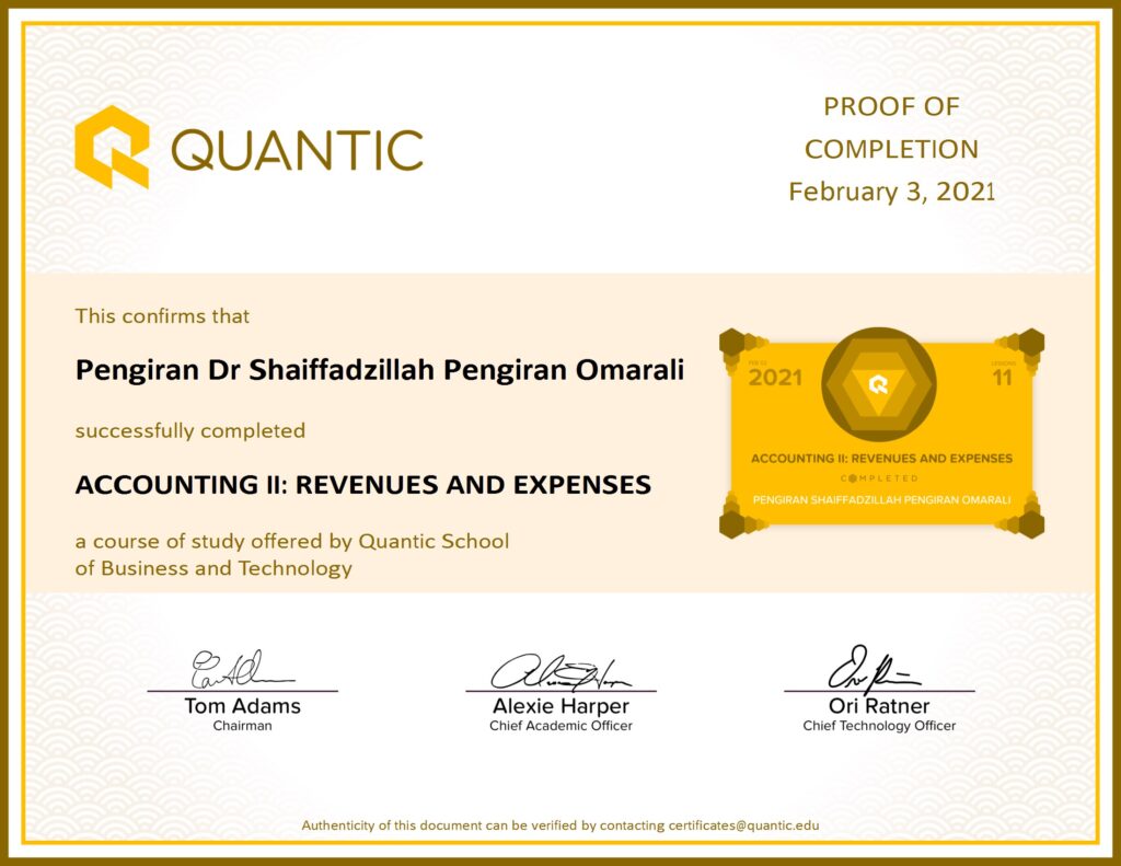 Revenues and Expenses