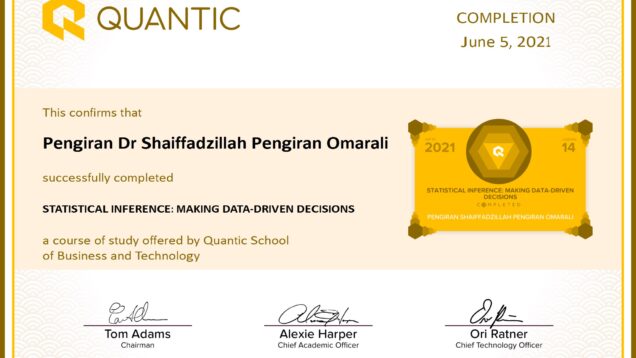 Pengiran Dr Shaiffadzillah Pengiran Omarali-STATISTICAL INFERENCE_ MAKING DATA-DRIVEN DECISIONS-Certificate conv 1