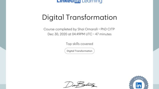 2020-12-30–LinkedinLearning–Digital-transformation