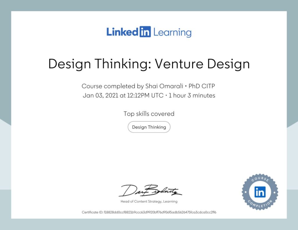 Design Thinking: Venture Design
