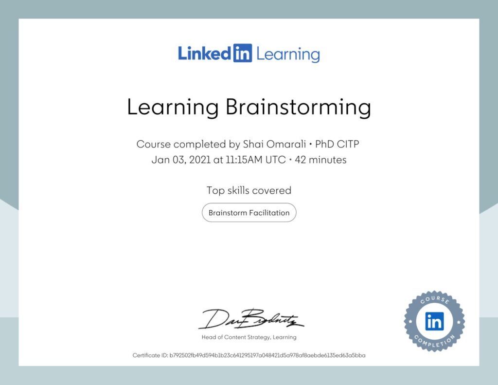 Learning brainstorming