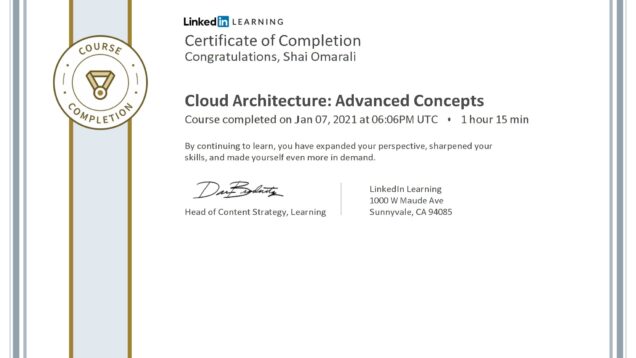 2021-01-07–LInkedLearning–Cloud-architecture-advanced-concepts