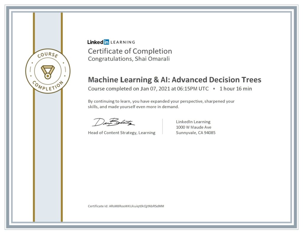 Machine Learning & AI: Advanced Decision Trees