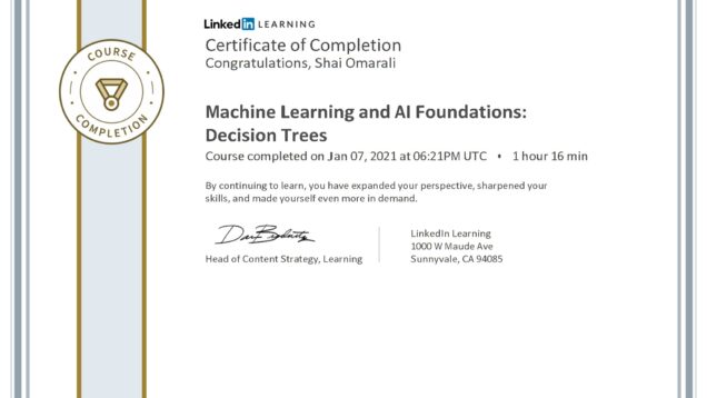 2021-01-07–LinkedinLearning–Machine-learning-and-AI-foundations-Decision-Trees