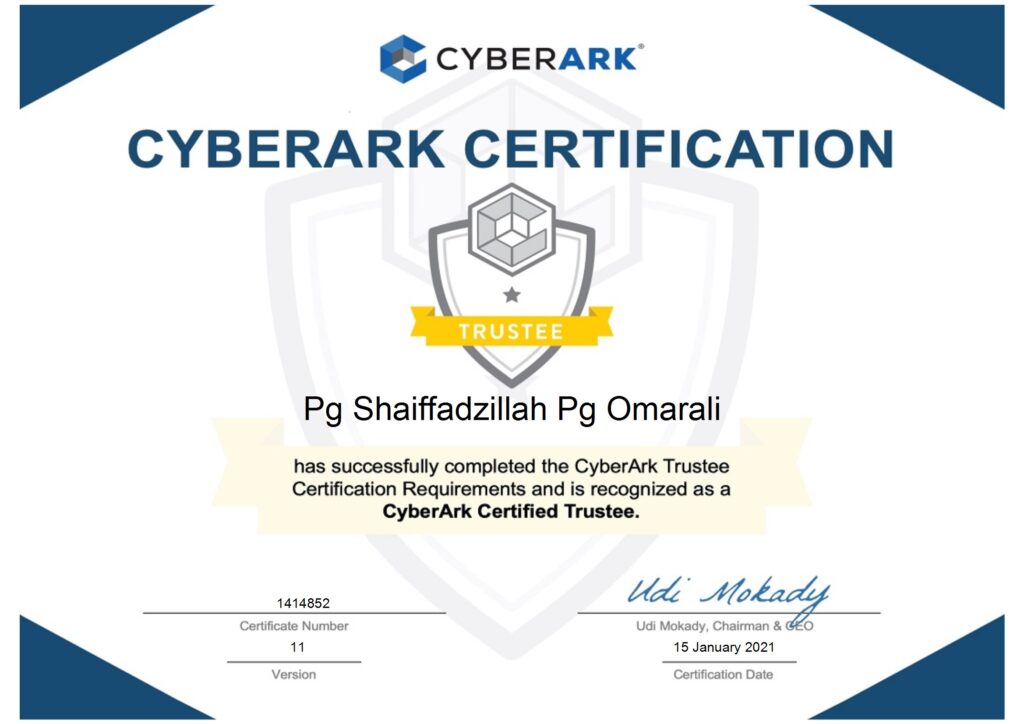 Cyberark Certified Trustee