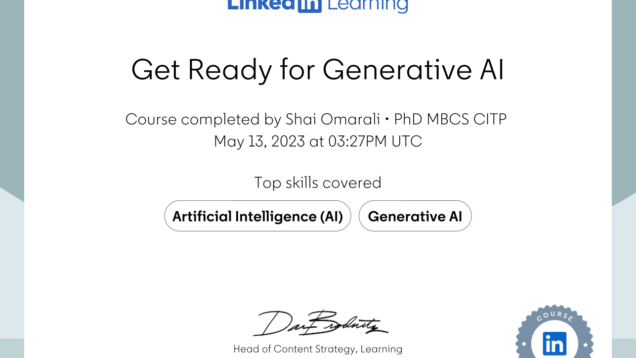 2023-05-13–LinkedinLearning–Get Ready for Generative AI