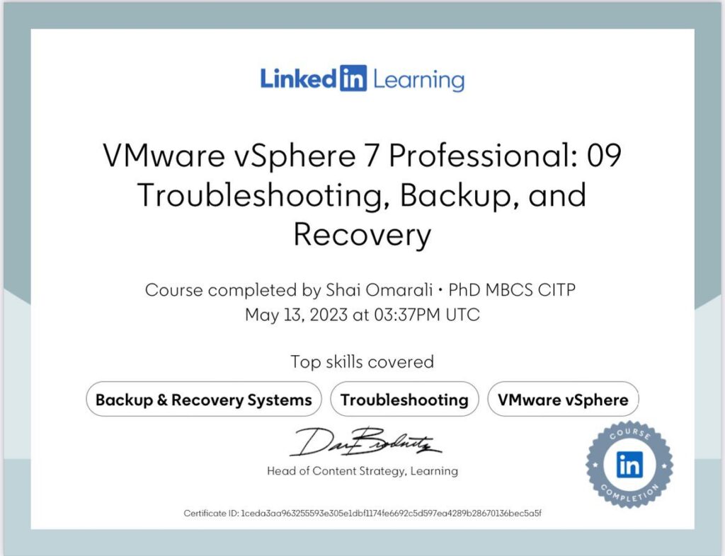 VMWare vSphere 7 Professional