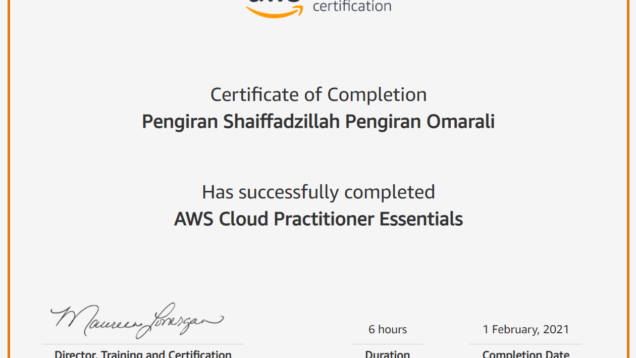 AWS Training & Certification – Certificate of Completion and 11 more pages – Profile 1 – Microsoft​ Edge 2_1_2021 12_21_56 AM